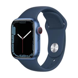 Apple Watch Series 7 (2021) GPS + Cellular 41 mm - Alumiini Keskiyö - Sport band Sininen