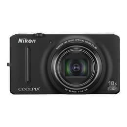 Kompaktikamera Coolpix S9200 - Musta + Nikon Nikkor Wide Optical Zoom ED VR 25-450 mm f/3.5-5.9 f/3.5-5.9
