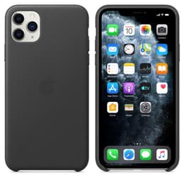 Apple Nahkakuori iPhone 11 Pro Max - Nahka Musta