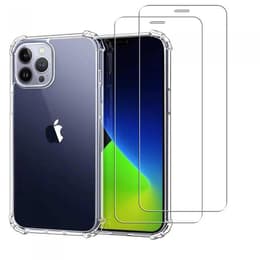 Kuori iPhone 13 Pro Max ja 2 suojakalvo - TPU - Läpinäkyvä