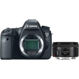 Yksisilmäinen peiliheijastus - Canon EOS 6D Musta + Objektiivin Canon EF 50mm f/1.8 STM
