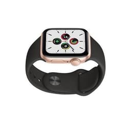 Apple Watch Series SE 1 (2020) GPS 44 mm - Alumiini Kulta - Sport band Musta
