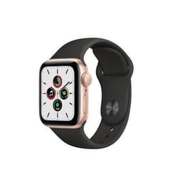 Apple Watch Series SE 1 (2020) GPS 44 mm - Alumiini Kulta - Sport band Musta