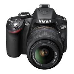 Yksisilmäinen Peiliheijastuskamera Nikon D3200 Musta + Objektiivi Nikon AF-S DX Nikkor 18-55 mm f/3.5-5.6G VR