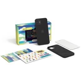 Paketti iPhone 12 - Musta + Kuori (Musta) - 128GB - Lukitsematon