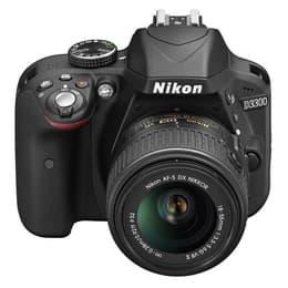 Reflex Nikon D3300 - Musta + Objektiivi Nikon AF-S DX Nikkor 18-55mm f/3.5-5.6G II ED