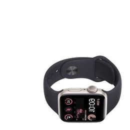 Apple Watch Series SE 2 (2022) GPS 44 mm - Alumiini Tähtivalkea - Sport band Musta
