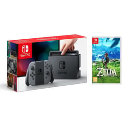 Switch 32GB - Harmaa + Zelda Breath Of The Wild