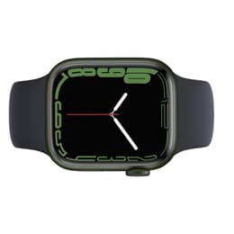 Apple Watch (Series 7) 2021 GPS 41 mm - Alumiini Vihreä - Sport band Musta