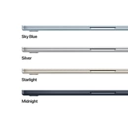 MacBook Air 15" (2025) - Applen M4 ‑siru jossa on 10-ytiminen prosessori ja 10-ytiminen näytönohjain - 16GB RAM - SSD 256GB - Tavallinen näyttö - QWERTY - Ruotsi