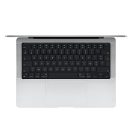 MacBook Pro 14" (2021) - Applen M1 Pro ‑siru jossa on 10-ytiminen prosessori ja 16-ytiminen näytönohjain - 16GB RAM - SSD 1000GB - AZERTY - Ranska