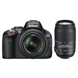 Yksisilmäinen peiliheijastus - Nikon D5100 Musta + Objektiivin Nikon AF-S Nikkor DX VR 18-55 mm f/3.5-5.6 VR + AF-S Nikkor DX 55-200 mm f/4-5.6G ED VR
