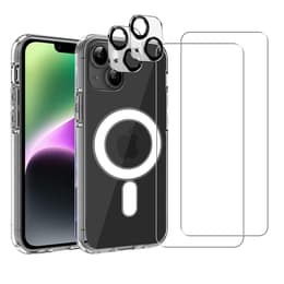 Kuori iPhone 14 ja 2 suojakalvo - TPU - Läpinäkyvä