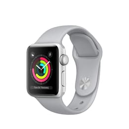 Apple Watch (Series 5) 2019 GPS 44 mm - Alumiini Hopea - Sport loop Harmaa
