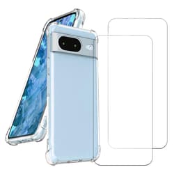 Kuori Google Pixel 8 ja 2 suojakalvo - TPU - Läpinäkyvä