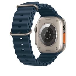 Apple Watch (Ultra) 2023 GPS 49 mm - Titaani Harmaa - Ocean-ranneke Sininen