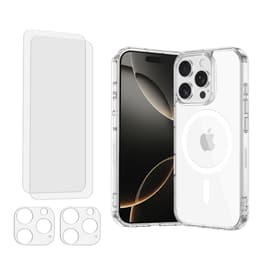 Kuori iPhone 16 Pro Max ja 2 suojakalvo - TPU - Läpinäkyvä