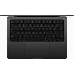 MacBook Pro 14" (2023) - Applen M3 Pro ‑siru jossa on 11-ytiminen prosessori ja 14-ytiminen näytönohjain - 18GB RAM - SSD 512GB - Tavallinen näyttö - QWERTY - Suomi
