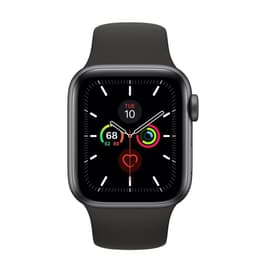 Apple Watch (Series 5) 2019 GPS 44 mm - Titaani Avaruusmusta (Space black) - Sport band Musta