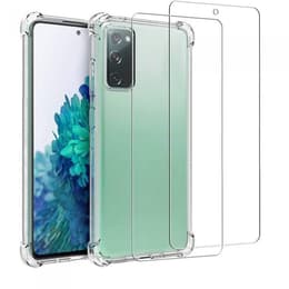 Kuori Galaxy S20 FE ja 2 suojakalvo - TPU - Läpinäkyvä