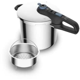 TEFAL Cocotte-minute 8 L, Induction, Inox, 2 programmes, Cuisine vapeur, Fabriqué en France, Secure Trendy P2584400 Monikeitin