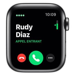 Apple Watch (Series 5) 2019 GPS + Cellular 44 mm - Titaani Musta - Sport band Musta