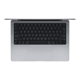 MacBook Pro 14" (2023) - Applen M2 Pro ‑siru jossa on 10-ytiminen prosessori ja 16-ytiminen näytönohjain - 16GB RAM - SSD 512GB - AZERTY - Ranska