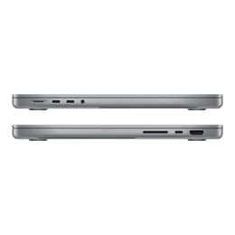 MacBook Pro 14" (2023) - Applen M2 Pro ‑siru jossa on 10-ytiminen prosessori ja 16-ytiminen näytönohjain - 16GB RAM - SSD 512GB - AZERTY - Ranska