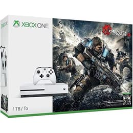Xbox One S 1000GB - Valkoinen + Gears of War 4