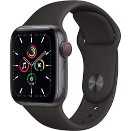 Apple Watch (Series SE) 2020 GPS + Cellular 40 mm - Alumiini Harmaa - Sport band Musta