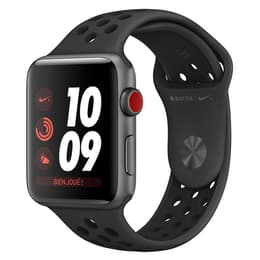 Apple Watch (Series 3) 2017 42 mm - Alumiini Tähtiharmaa - Sport Nike Musta