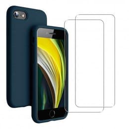 Kuori iPhone SE(2020/2022)/iPhone 8/7 ja 2 suojakalvo - Silikoni - Sininen
