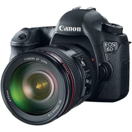 Yksisilmäinen peiliheijastuskamera EOS 6D - Musta + Canon Canon EF 24-105 mm f/4L IS II USM f/4L IS II USM