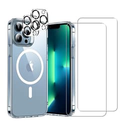 Kuori iPhone 13 Pro Max ja 2 suojakalvo - TPU - Läpinäkyvä