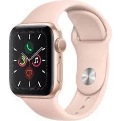 Apple Watch (Series 4) 2018 GPS 44 mm - Ruostumaton teräs Kulta - Sport loop Pinkki