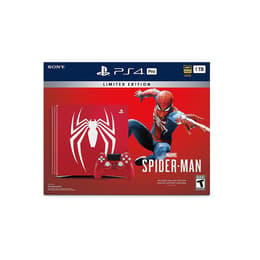 PlayStation 4 Pro 1000GB - Punainen - Rajoitettu erä Spiderman + Marvel’s Spider-Man