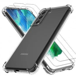 Kuori Galaxy S22 Plus 5G ja 2 suojakalvo - Silikoni - Läpinäkyvä