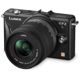Hybridikamera Lumix DMC-GF2 - Musta + Panasonic Lumix G Vario 14-42mm f/3.5-5.6 MEGA O.I.S f/3.5-5.6