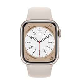 Apple Watch Series 8 (2022) GPS + Cellular 41 mm - Alumiini Tähtivalkea - Sport band Tähtivalkea