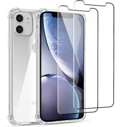Kuori iPhone 11 ja 2 suojakalvo - TPU - Läpinäkyvä