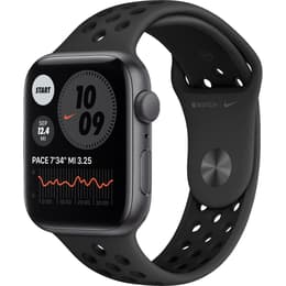 Apple Watch (Series 4) 2018 GPS 44 mm - Alumiini Tähtiharmaa - Sport Nike Antrasiitti / Musta