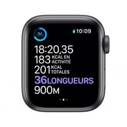 Apple Watch (Series 4) 2018 GPS 44 mm - Alumiini Tähtiharmaa - Sport Nike Antrasiitti / Musta