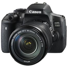 Yksisilmäinen peiliheijastuskamera EOS 750D - Musta + Canon Zoom EF-S 18-135mm f/3.5-5.6 IS STM f/3.5-5.6