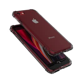 Kuori iPhone SE (2022/2020)/8/7/6/6S - Silikoni - Musta/Läpinäkyvä