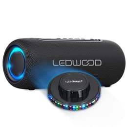Enceinte Hifi Autonome 100W Ledwood XS100, Ampoule LED, Buetooth USB, TWS, IPX5, Assistant Vocal, 10W RMS, Batterie 2000mAh Speaker Bluetooth - Musta