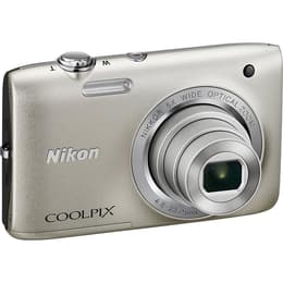 Kompaktikamera - Nikon Coolpix S2800 Harmaa + Objektiivin Nikon Nikkor 5X Wide Optical Zoom 26-130mm f/3.2-6.5