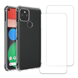 Kuori Google Pixel 5 ja 2 suojakalvo - TPU - Läpinäkyvä