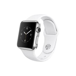 Apple Watch (Series 1) 2016 GPS 38 mm - Ruostumaton teräs Hopea - Sport loop Wit