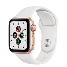 Apple Watch Series 6 (2020) GPS + Cellular 40 mm - Ruostumaton teräs Kulta- Sport band Valkoinen