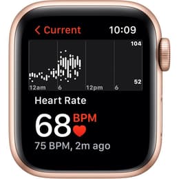 Apple Watch Series 6 (2020) GPS + Cellular 40 mm - Ruostumaton teräs Kulta- Sport band Valkoinen